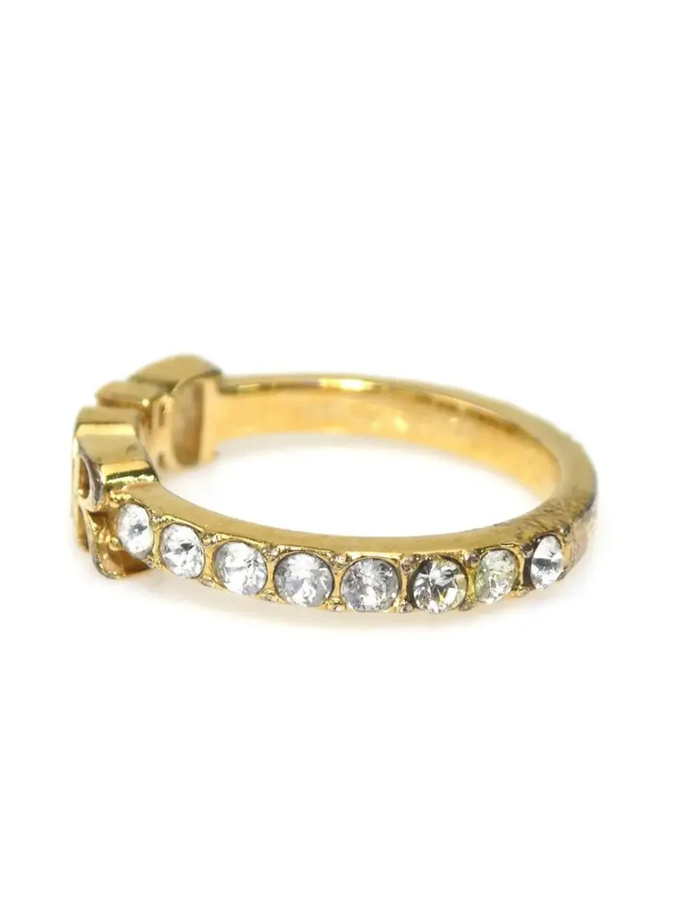 Auth Christian Dior Ring Gold #302834C16B